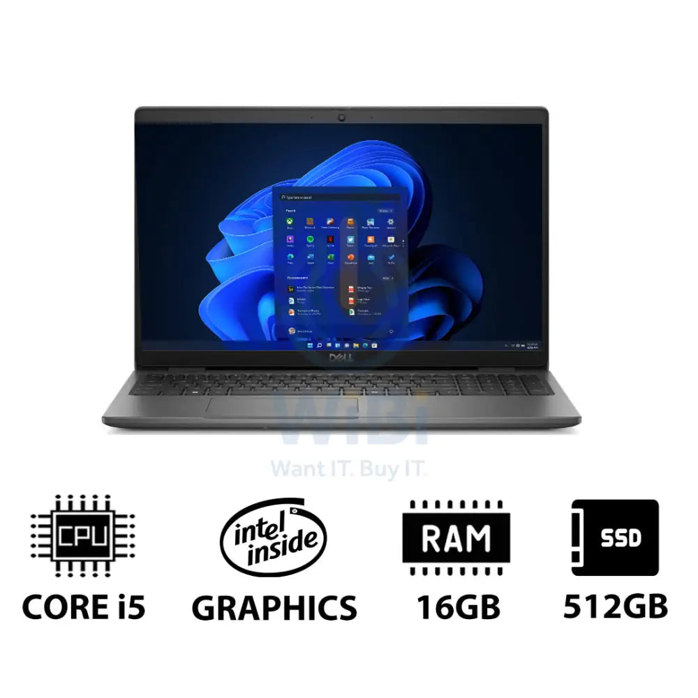 Dell Latitude 3550 - 15.6’’ FHD / i5 / 16GB / 512GB (NVMe M.2 SSD) / Win 11 Pro / 1YW - Laptop Laptops