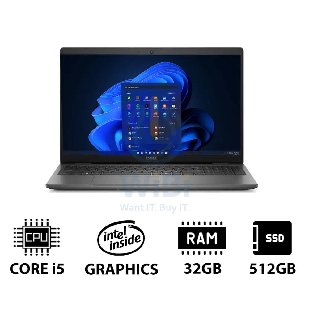 Dell Latitude 3550 - 15.6’’ FHD / i5 / 32GB / 512GB (NVMe M.2 SSD) / Win 11 Pro / 1YW - Laptop Laptops