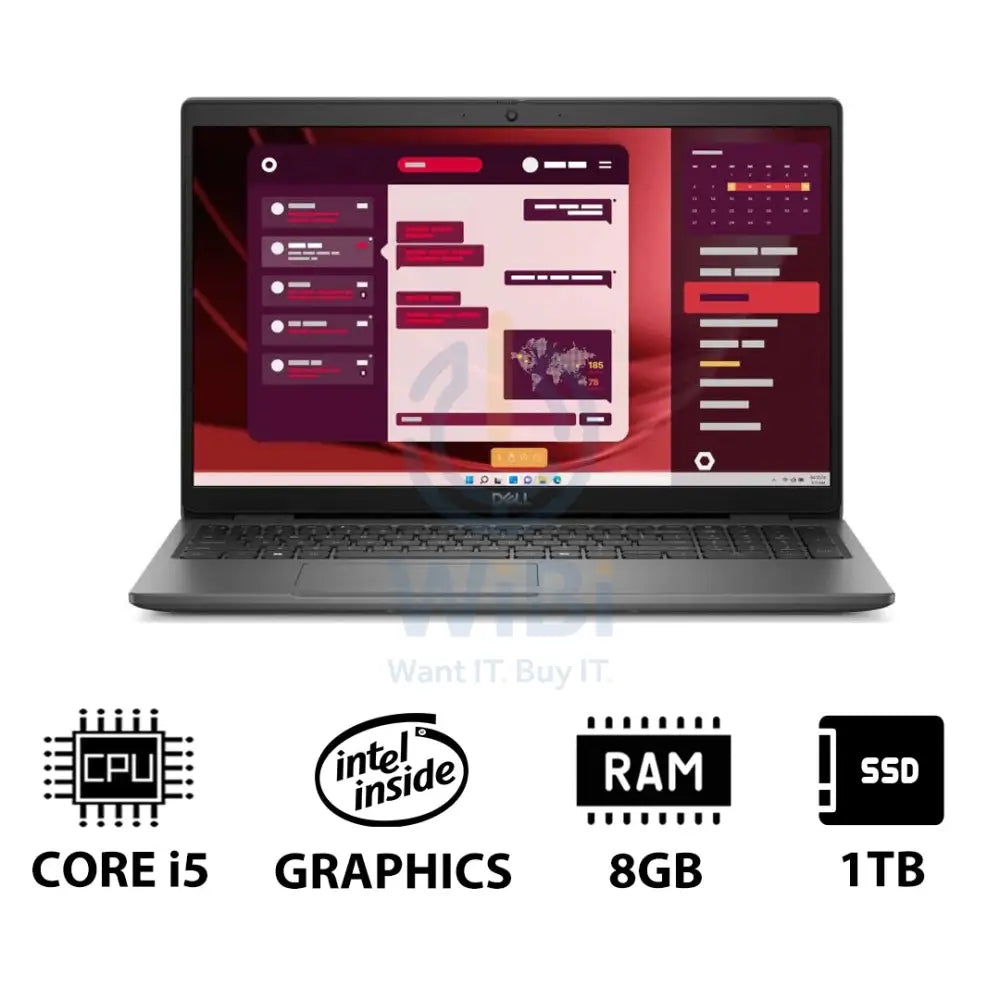Dell Latitude 3550 - 15.6’’ FHD / i5 / 8GB / 1TB (NVMe M.2 SSD) / DOS (Without OS) / 1YW - Laptop Laptops