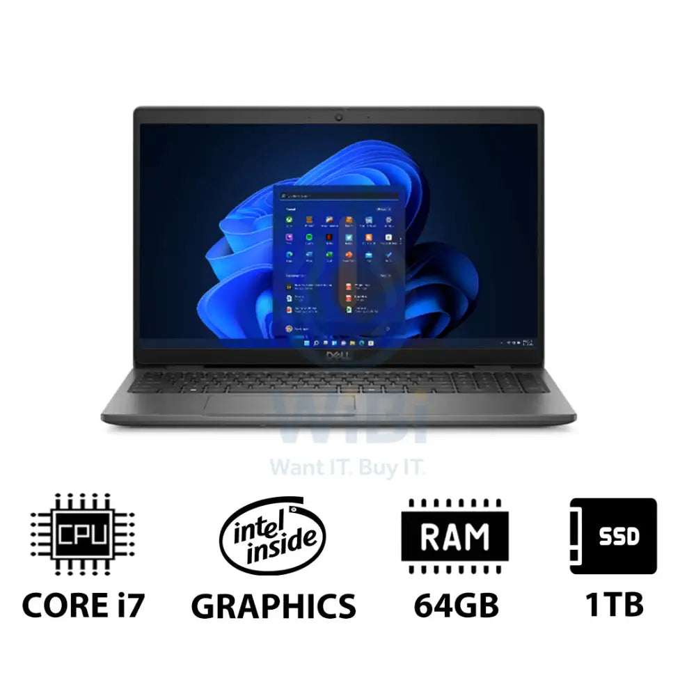 Dell Latitude 3550 - 15.6’’ FHD / i7 / 64GB / 1TB (NVMe M.2 SSD) / Win 11 Pro / 1YW - Laptop Laptops