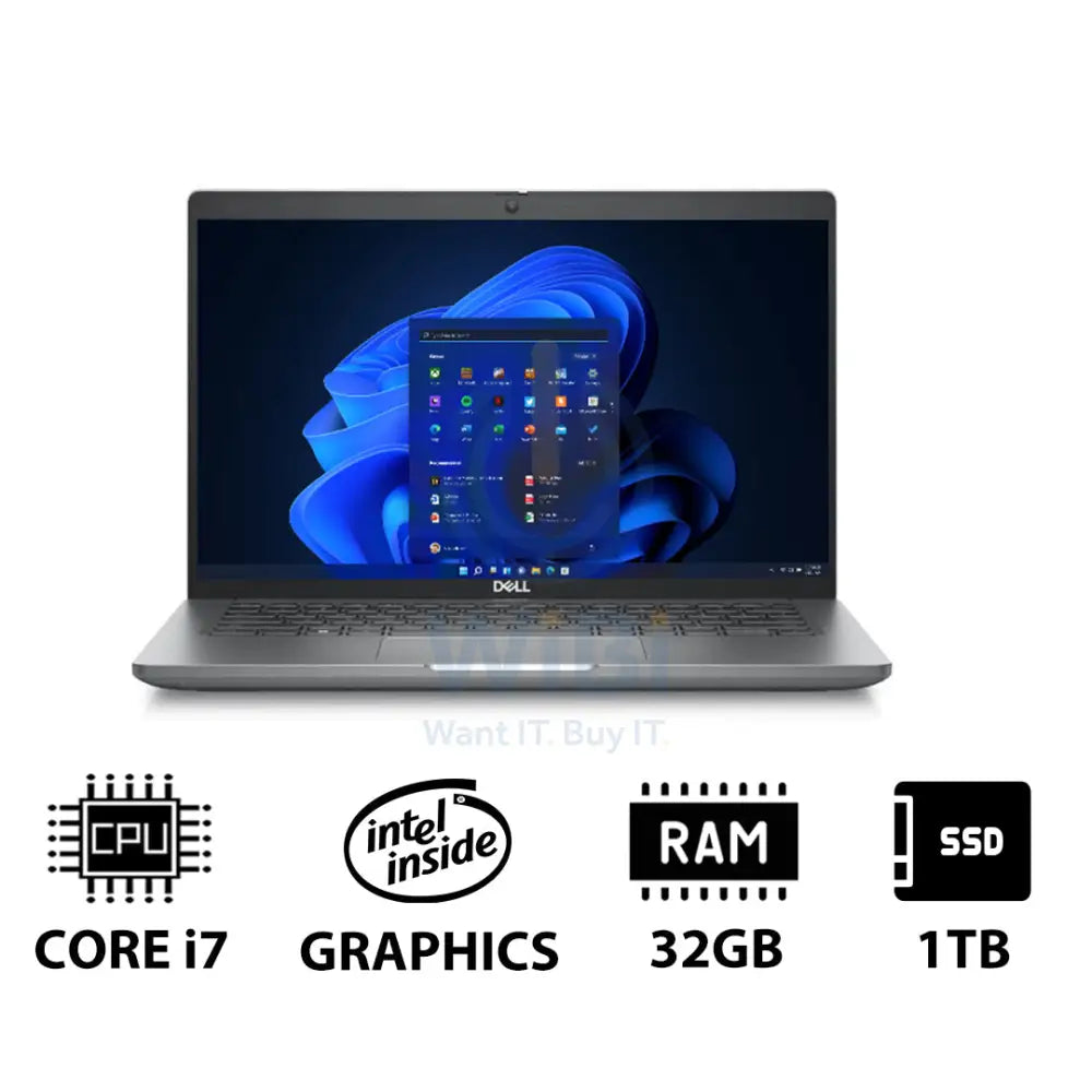 Dell Latitude 5440 - 14.0’’ FHD / i7 / 32GB / 1TB (NVMe M.2 SSD) / Win 11 Pro / 1YW - Laptop Laptops