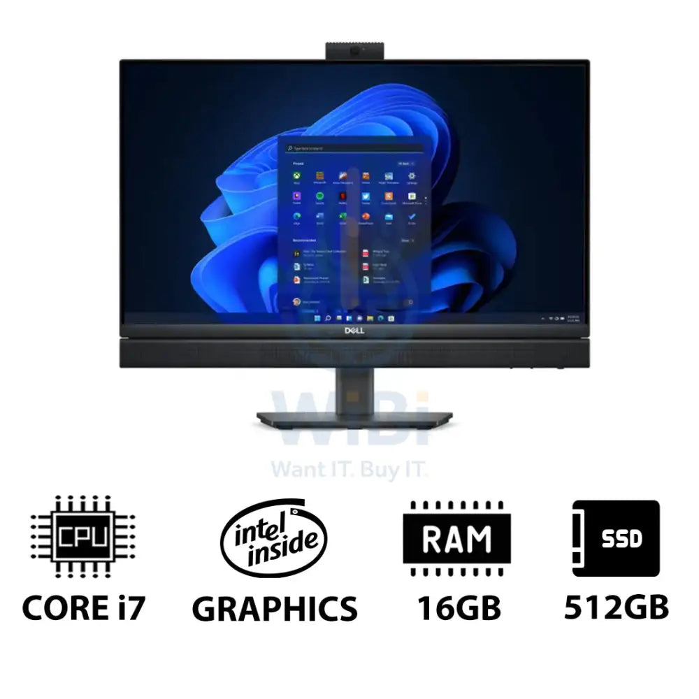 Dell OptiPlex 7420 AIO PC - 23.8’’ Non-Touch / i7 / 16GB / 512GB (NVMe M.2 SSD) / Win 11 Pro / 3YW - Desktop Desktop &