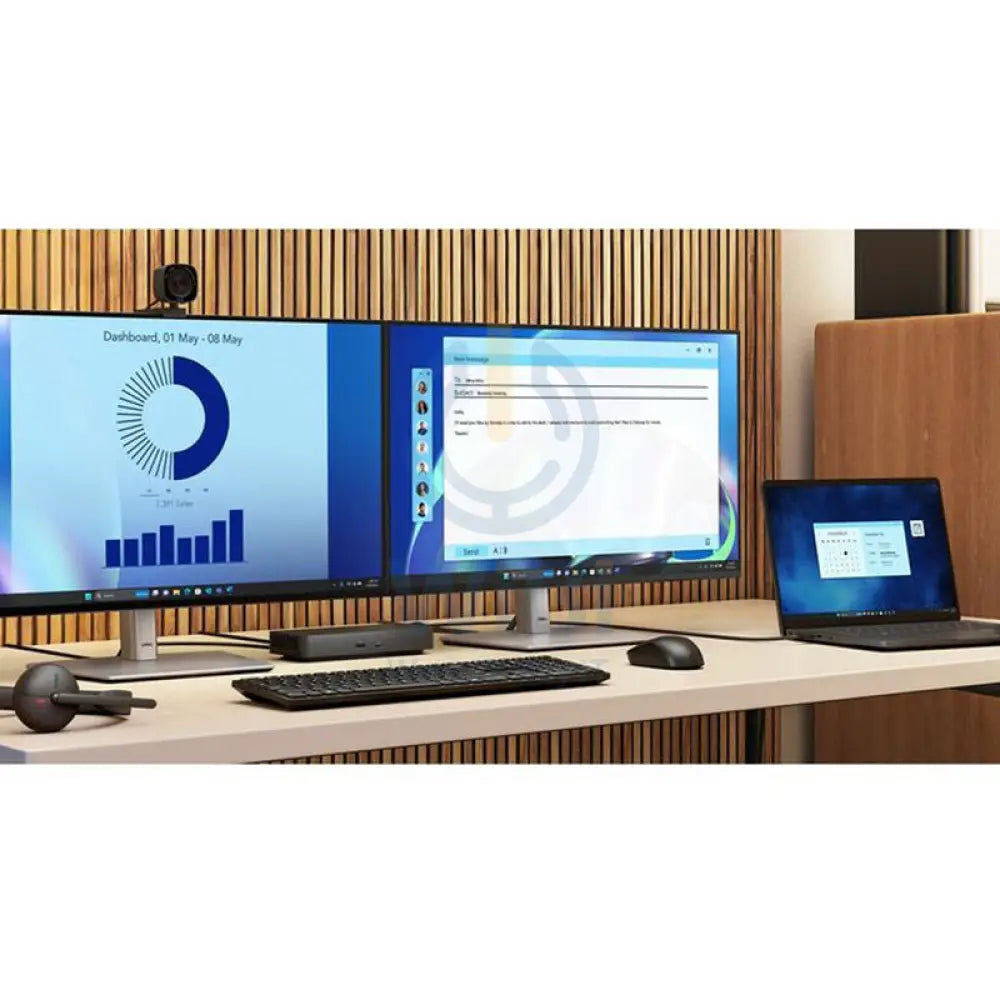 Dell WD25 Pro Dock - Up to 100W / HDMI 2.1/DisplayPort 1.4/USB-C 3.2 Gen 2/USB-A 3.2 Gen 2/2.5GbE RJ45 / Black