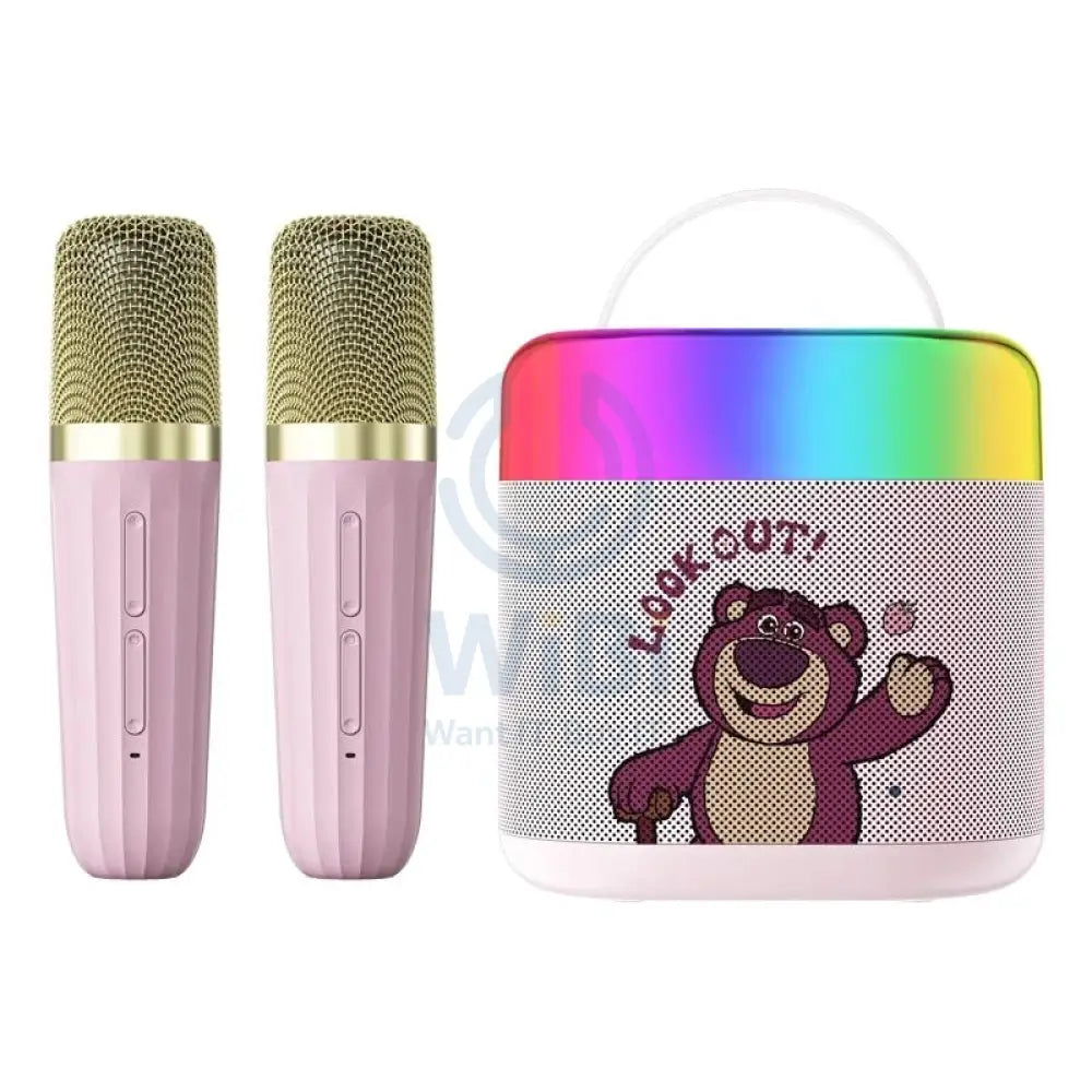 Disney K1 dual Wireless karaoke Microphone And Speaker - Lotso Pink Accessories > Audio > Speakers