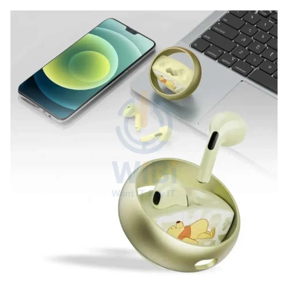 Disney QS-13 Bluetooth Wireless headphones - Winne Green Accessories > Audio > Headphones