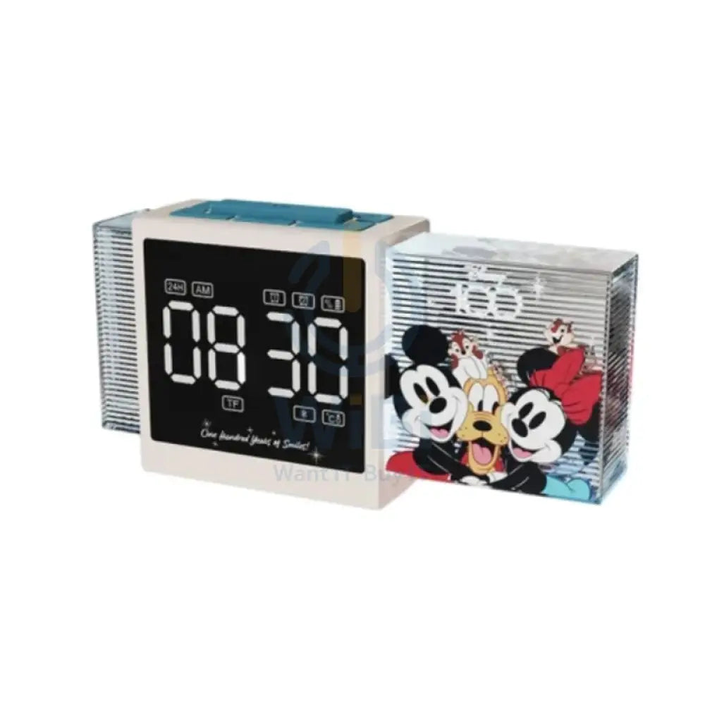 Disney QS-S2 D100 Series Bluetooth Alarm Clock Speaker - Beige Accessories > Audio > Speakers