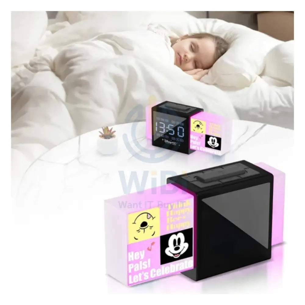 Disney QS-S2 D100 Series Bluetooth Alarm Clock Speaker - Black Accessories > Audio > Speakers