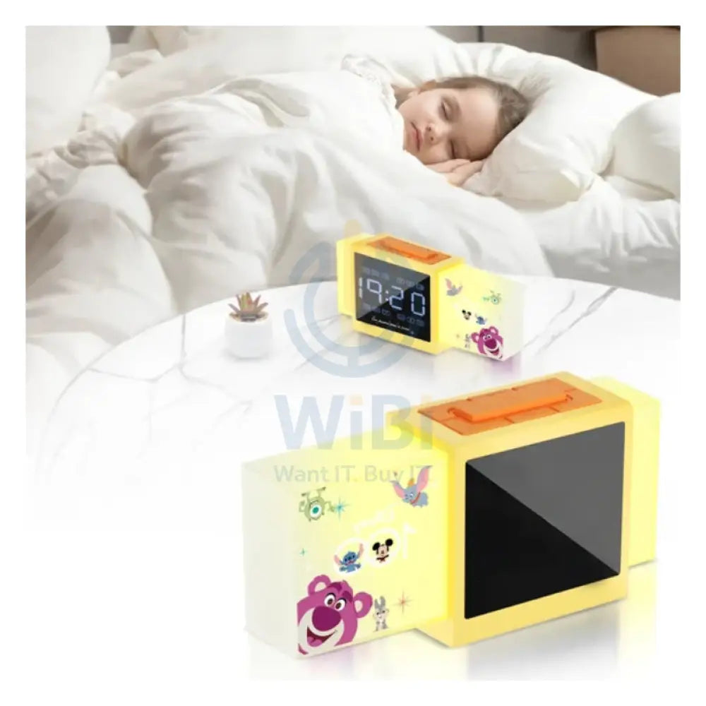 Disney QS-S2 D100 Series Bluetooth Alarm Clock Speaker - Yellow Accessories > Audio > Speakers