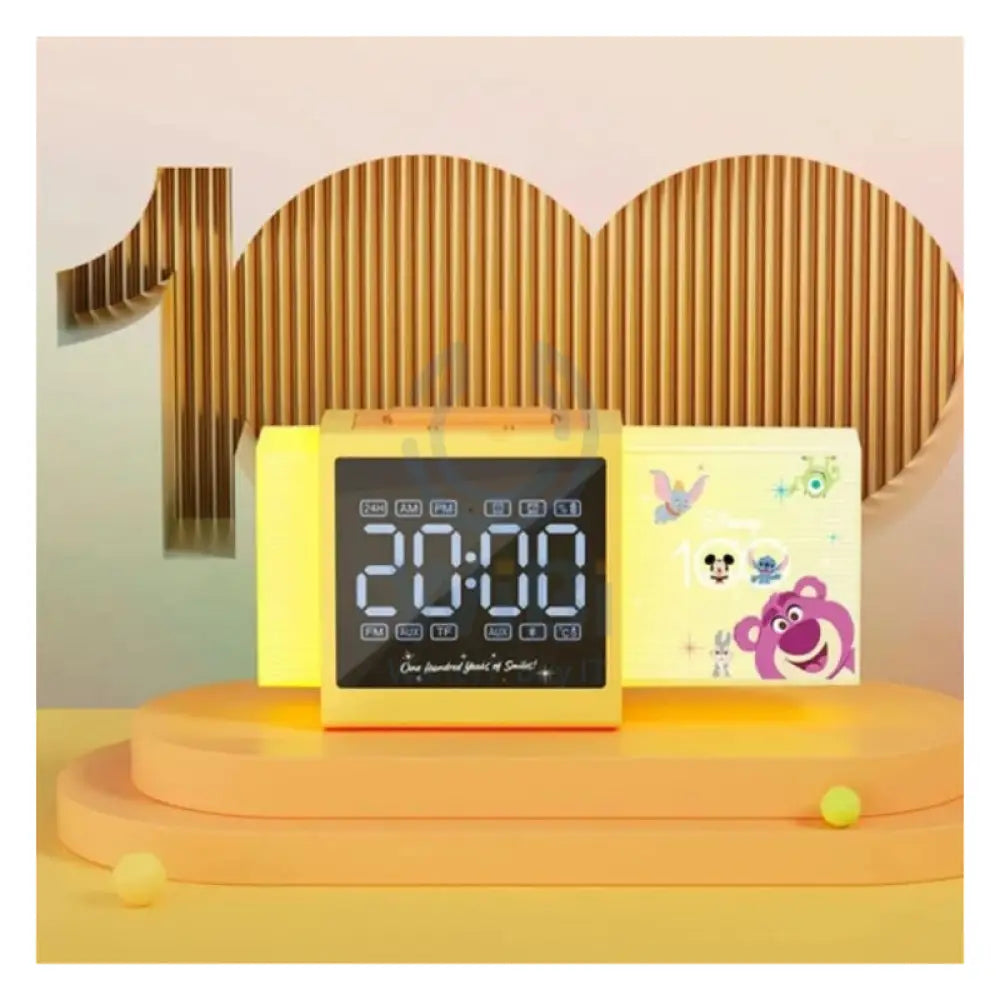 Disney QS-S2 D100 Series Bluetooth Alarm Clock Speaker - Yellow Accessories > Audio > Speakers
