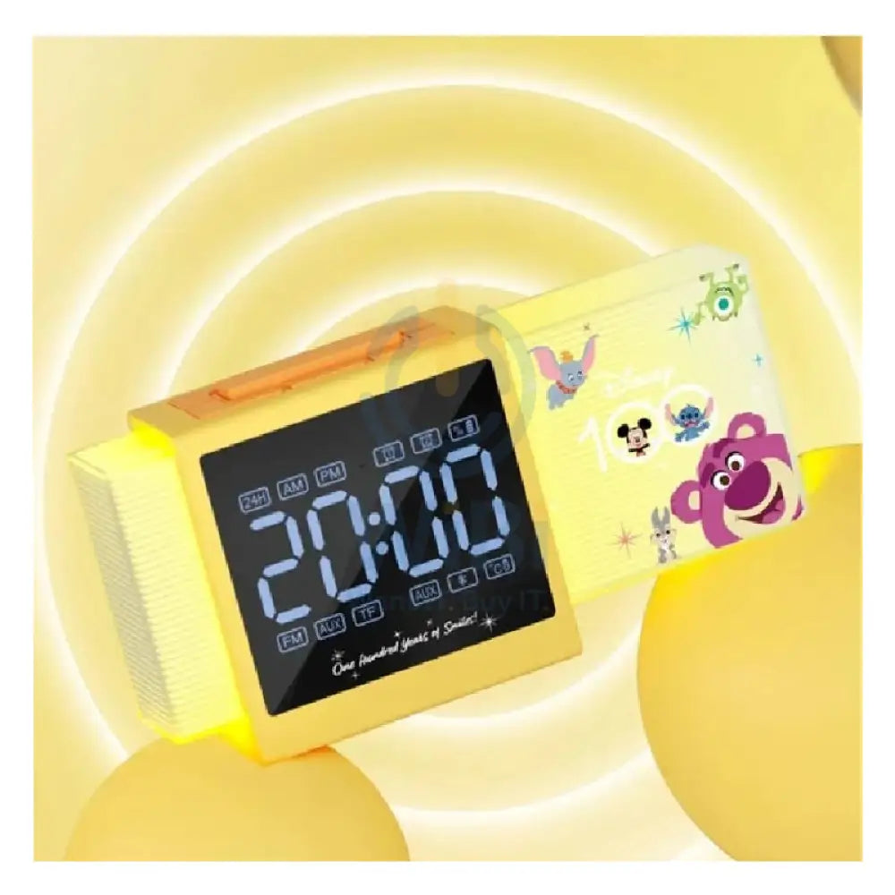 Disney QS-S2 D100 Series Bluetooth Alarm Clock Speaker - Yellow Accessories > Audio > Speakers