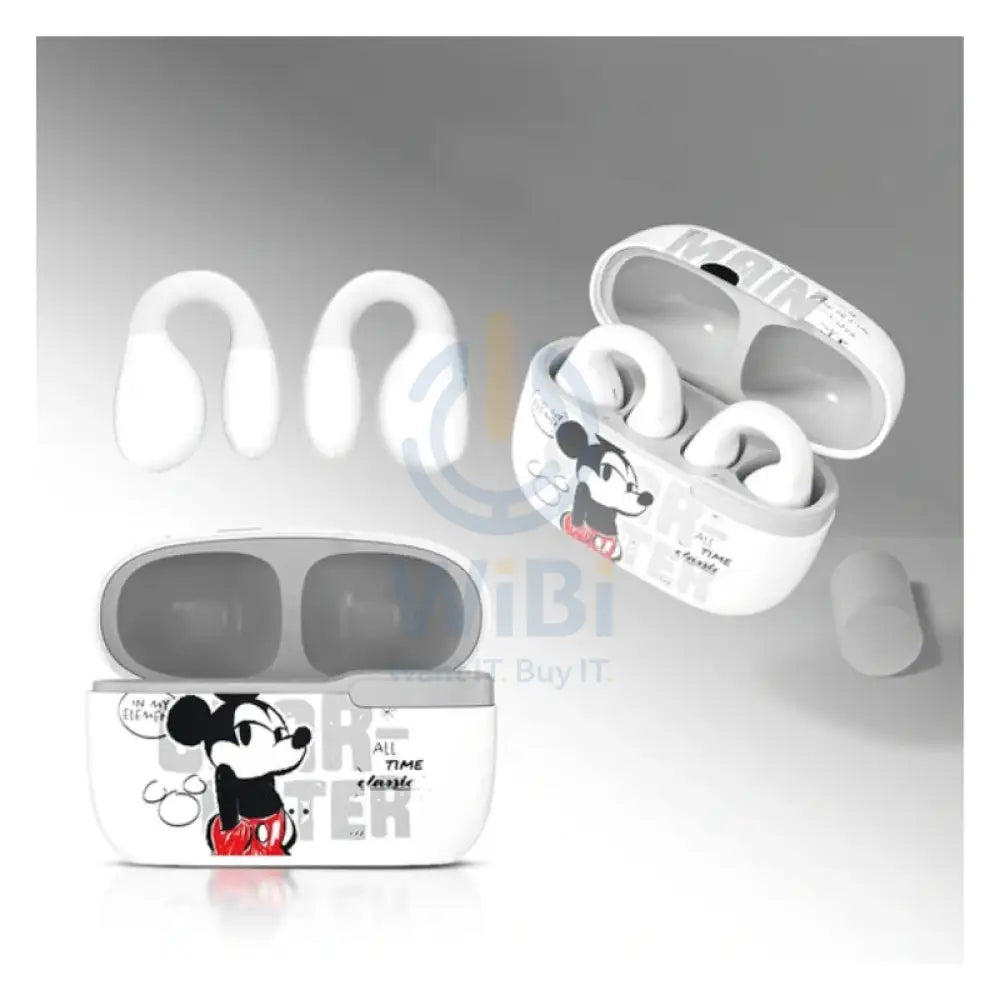 Disney QS-T10 Clip-on Bluetooth Wireless headphones - Mickey White Accessories > Audio > Headphones