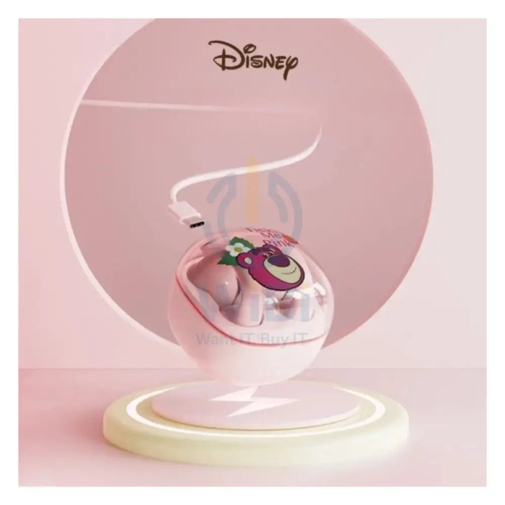 Disney QS-T16 Clip-on Bluetooth Wireless headphones - Lotso Pink Accessories > Audio > Headphones
