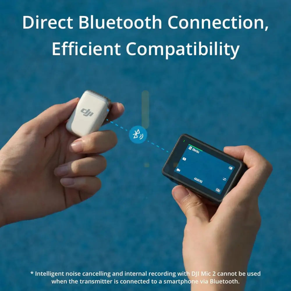 DJI Mic 2 Transmitter Microphone - 2.4 GHz / 360mAh / Bluetooth / USB-C - Pearl White Accessories > Smart Devices