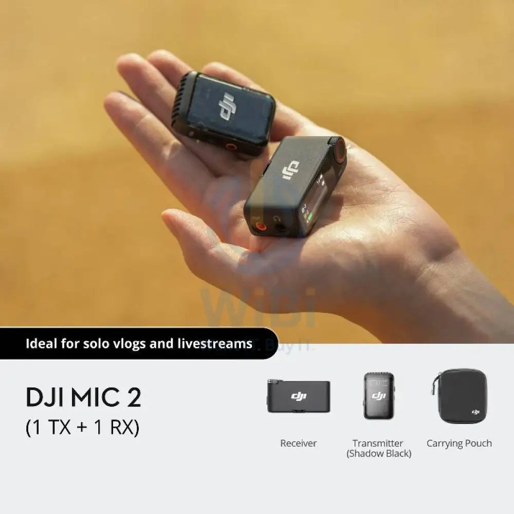 DJI Mic 2 Wireless Microphone Single Kit - (1 TX + 1 RX) Accessories > Audio > Microphone