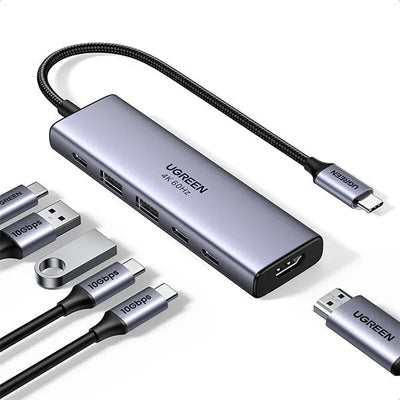 UGREEN USB-C Hub 6-in-1 Adapter - HDMI / 100W PD / USB / SD/TF Card Reader