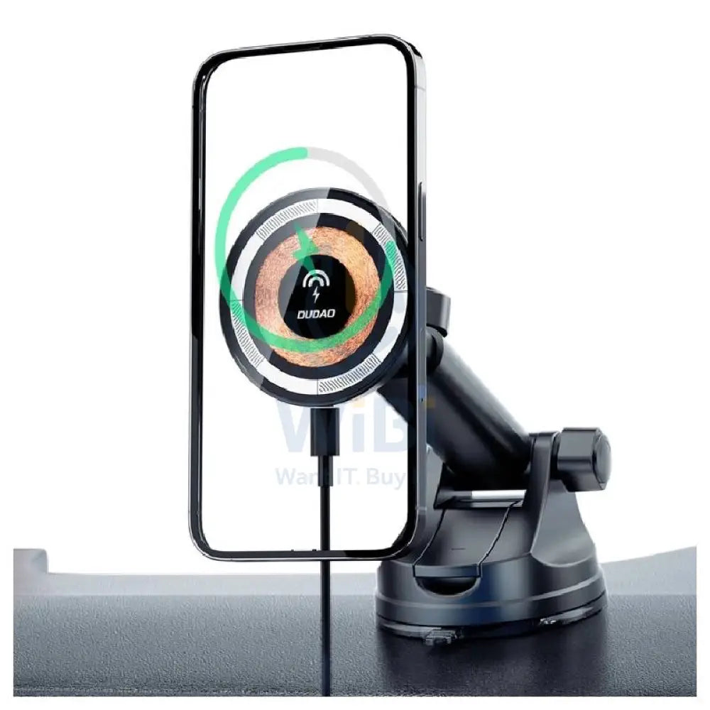 DUDAO F12 MAX + Magnetic Charging Car Mount Holder - Black Accessories > Mobiles & Tablets > Mobiles > Mobile Holder
