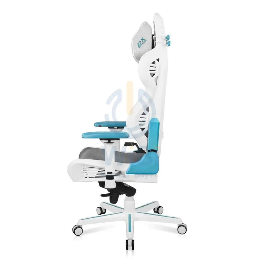 DXRacer Air Series Gaming Chair - White/Cyan Accessories > Chairs > Gaming Zone