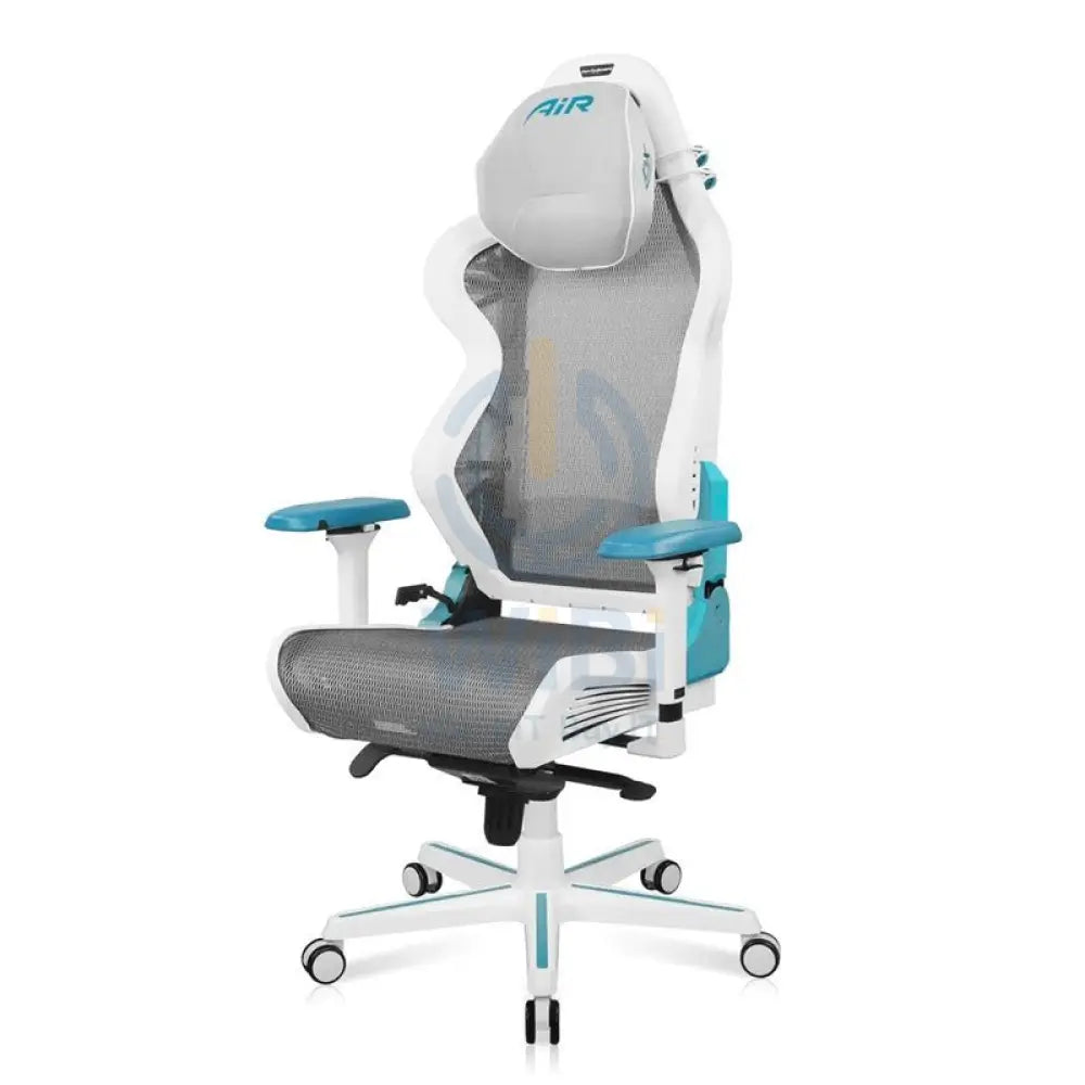 DXRacer Air Series Gaming Chair - White/Cyan Accessories > Chairs > Gaming Zone