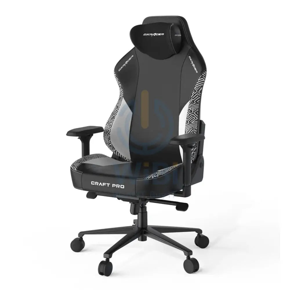 DXRacer Craft Pro Stripes 1 Gaming Chair - Black/White Accessories > Chairs > Gaming Zone > Offer Zone
