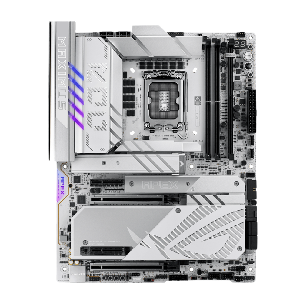 ASUS ROG MAXIMUS Z890 APEX Motherboard - DDR5 / Wi-Fi / Bluetooth / Ethernet / USB - White