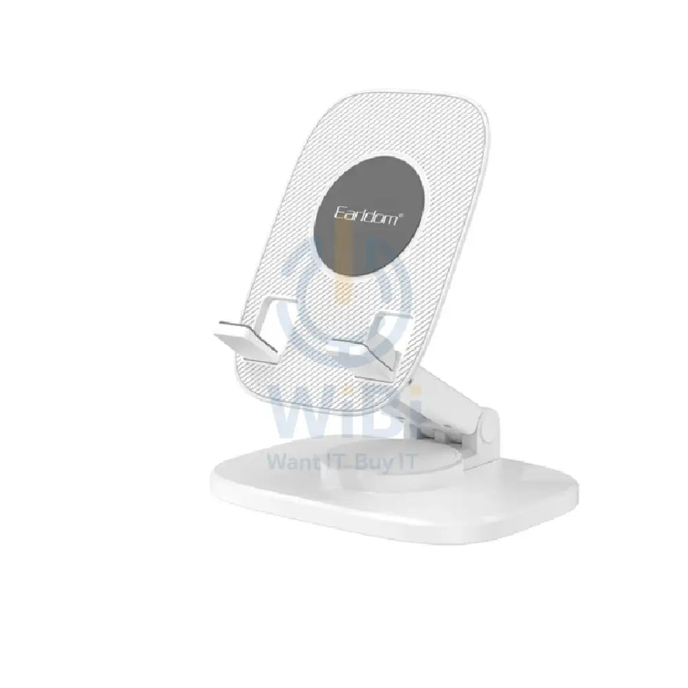 Earldom EH176 Foldable Desktop Phone Stand - White Accessories > Mobiles & Tablets > Mobiles > Mobile Holder / Stands
