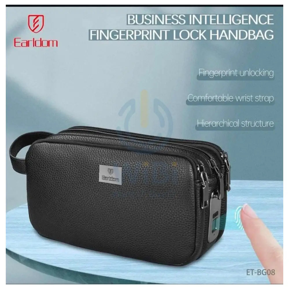 Earldom ET-BG08 Smart Anti-theft Fingerprint Lock Handbag - Black Accessories > Bag