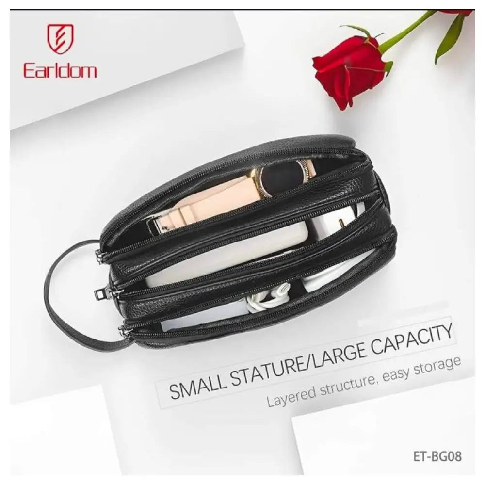 Earldom ET-BG08 Smart Anti-theft Fingerprint Lock Handbag - Black Accessories > Bag