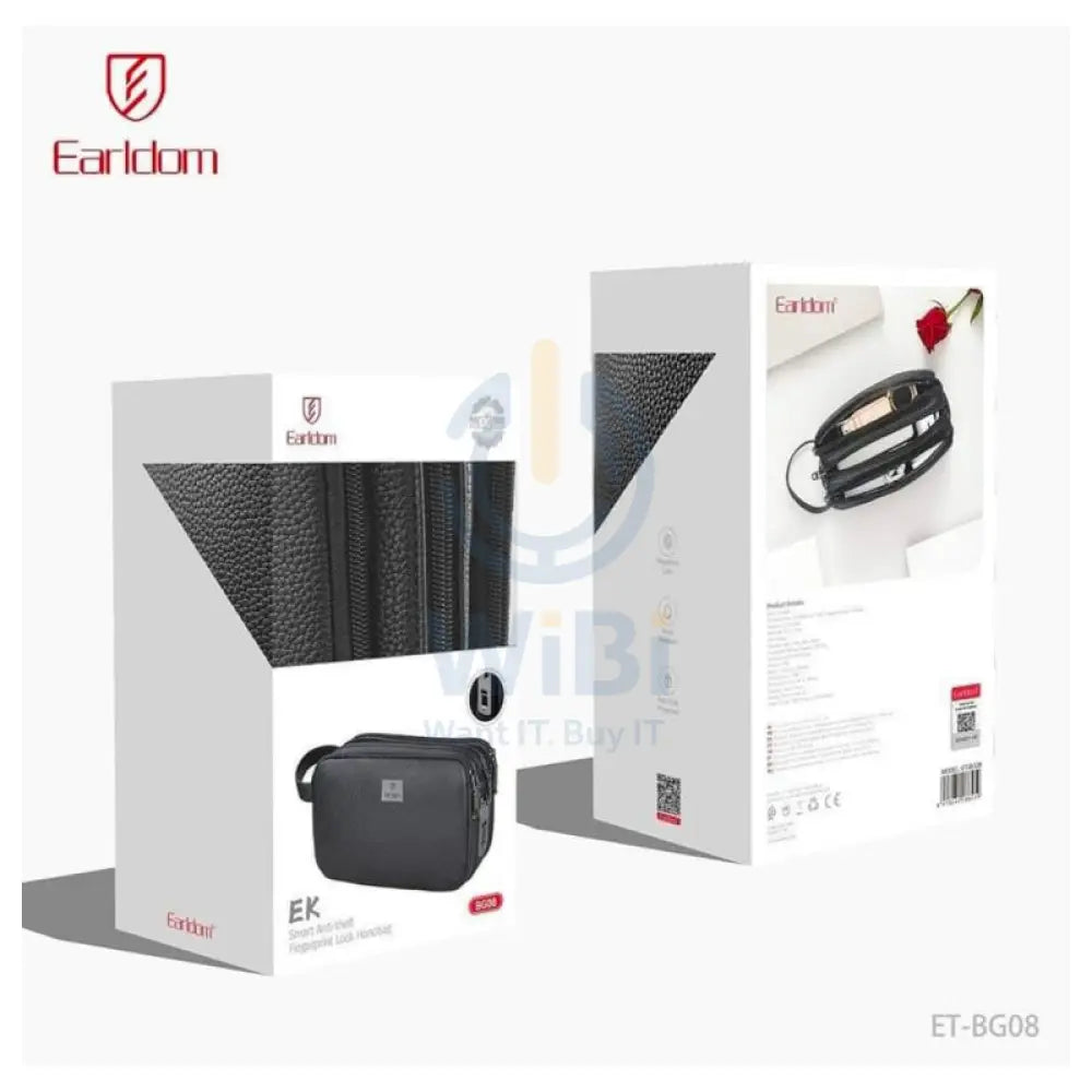 Earldom ET-BG08 Smart Anti-theft Fingerprint Lock Handbag - Black Accessories > Bag