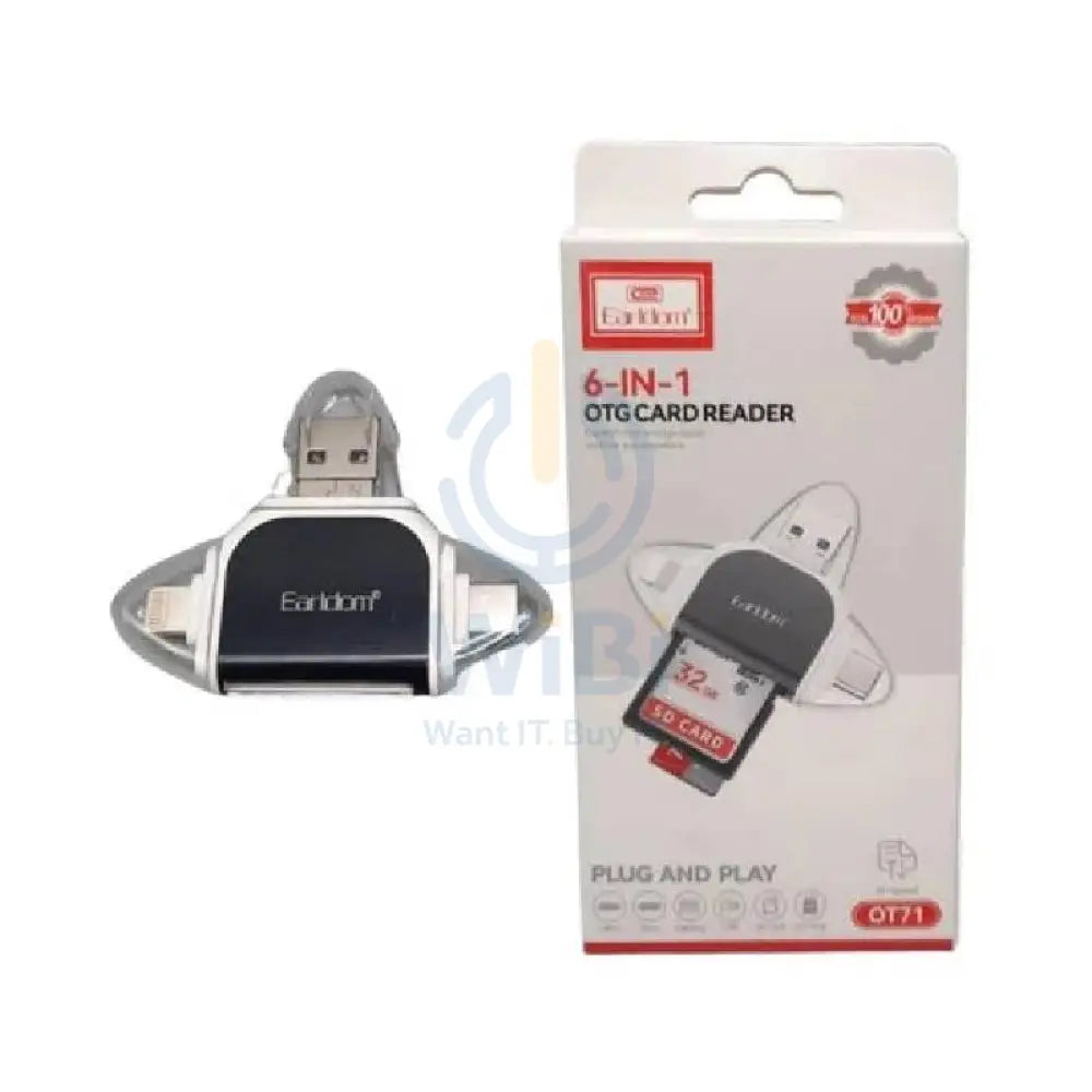 Earldom ET-OT71 Versatile OTG Card Reader - USB-A / Lightning / USB-C Storage > Memory Cards