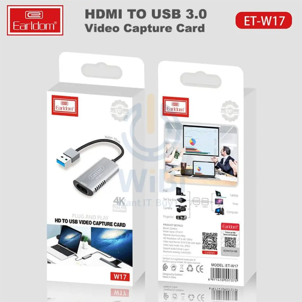 Earldom ET-W17 HDMI TO USB 3.0 Video Capture Card Accessories > USB Hub