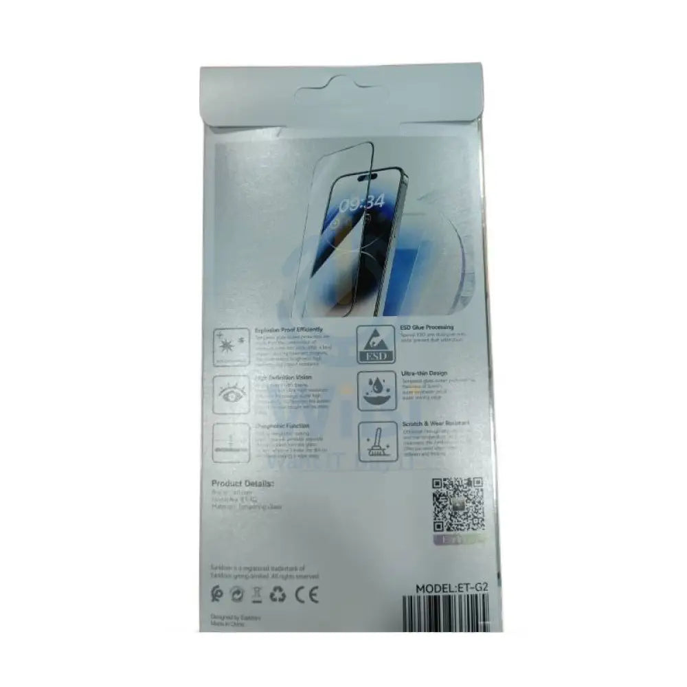 Earldom G2 Tempered Glass Screen Protector - Apple iPhone 16 Pro Max / Clear Accessories > Mobiles & Tablets > Mobiles