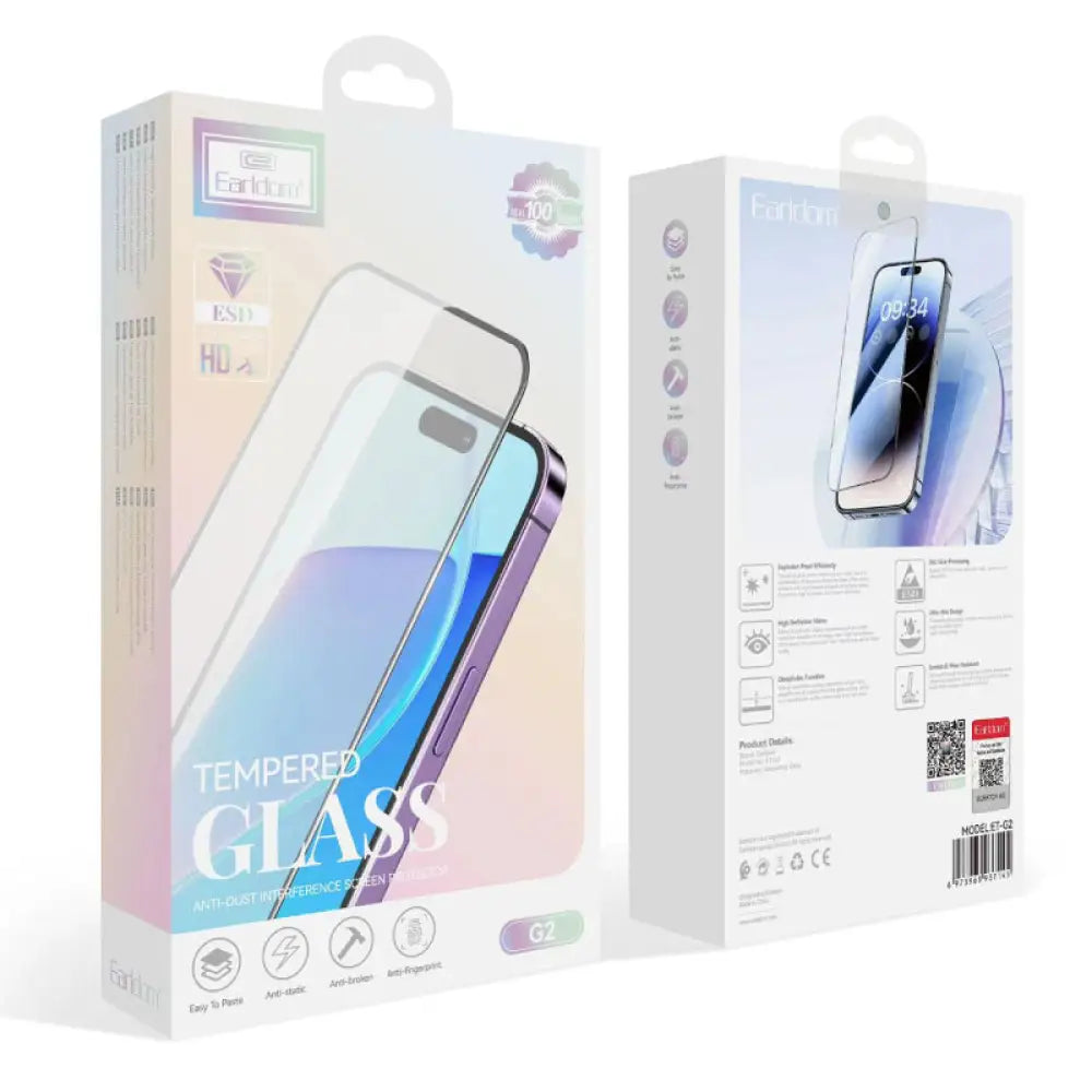 Earldom G2 Tempered Glass Screen Protector - Apple iPhone 16 Pro Max / Clear Accessories > Mobiles & Tablets > Mobiles