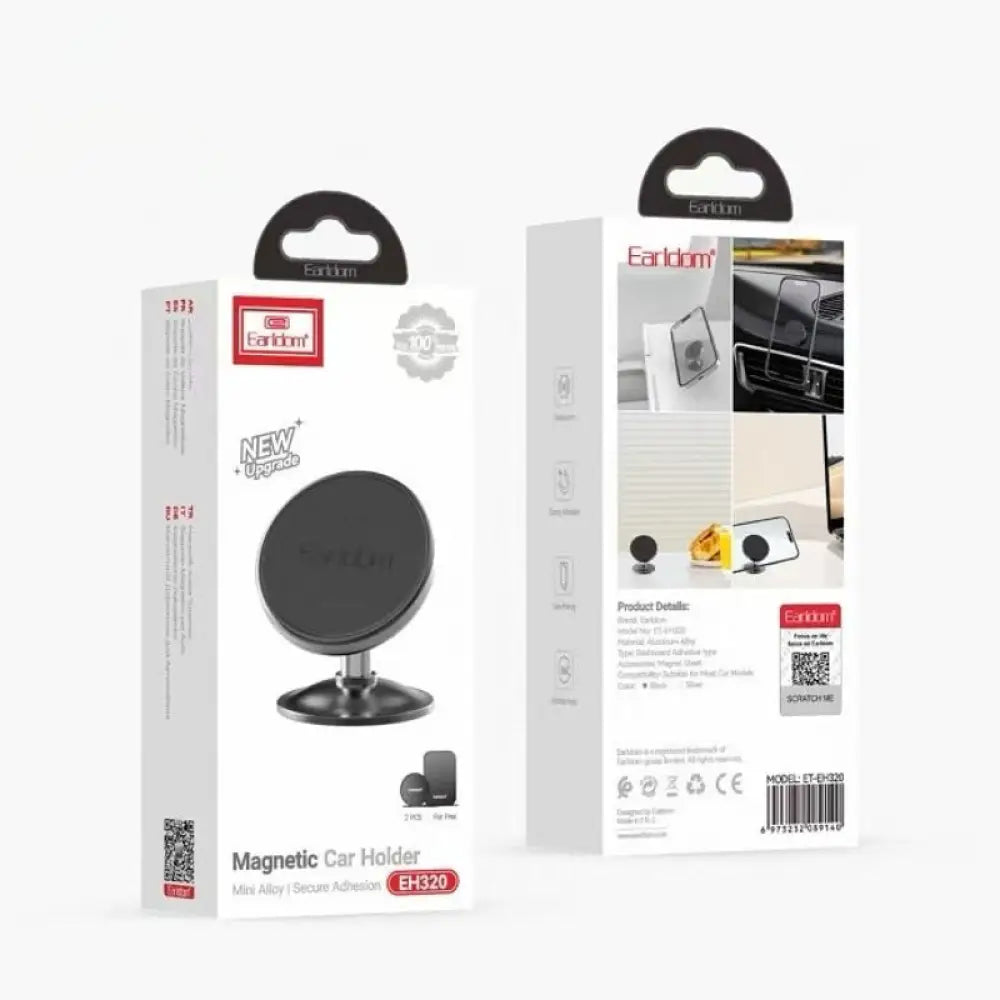 Earldom Magnetic Car Holder EH320 - Black Accessories > Mobiles & Tablets > Mobiles > Mobile Holder / Stands