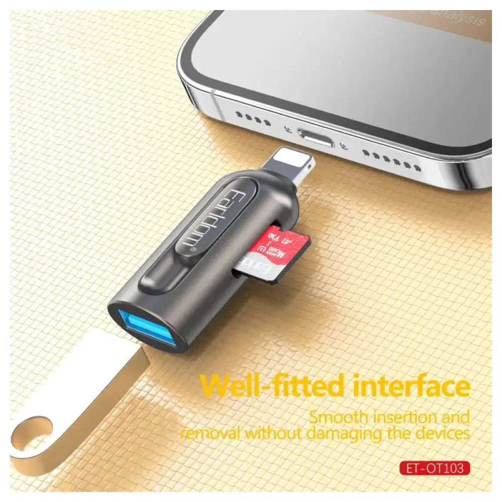 Earldom OT103 OTG Lighting Card Reader - USB-A / Lightning Storage > Memory Cards