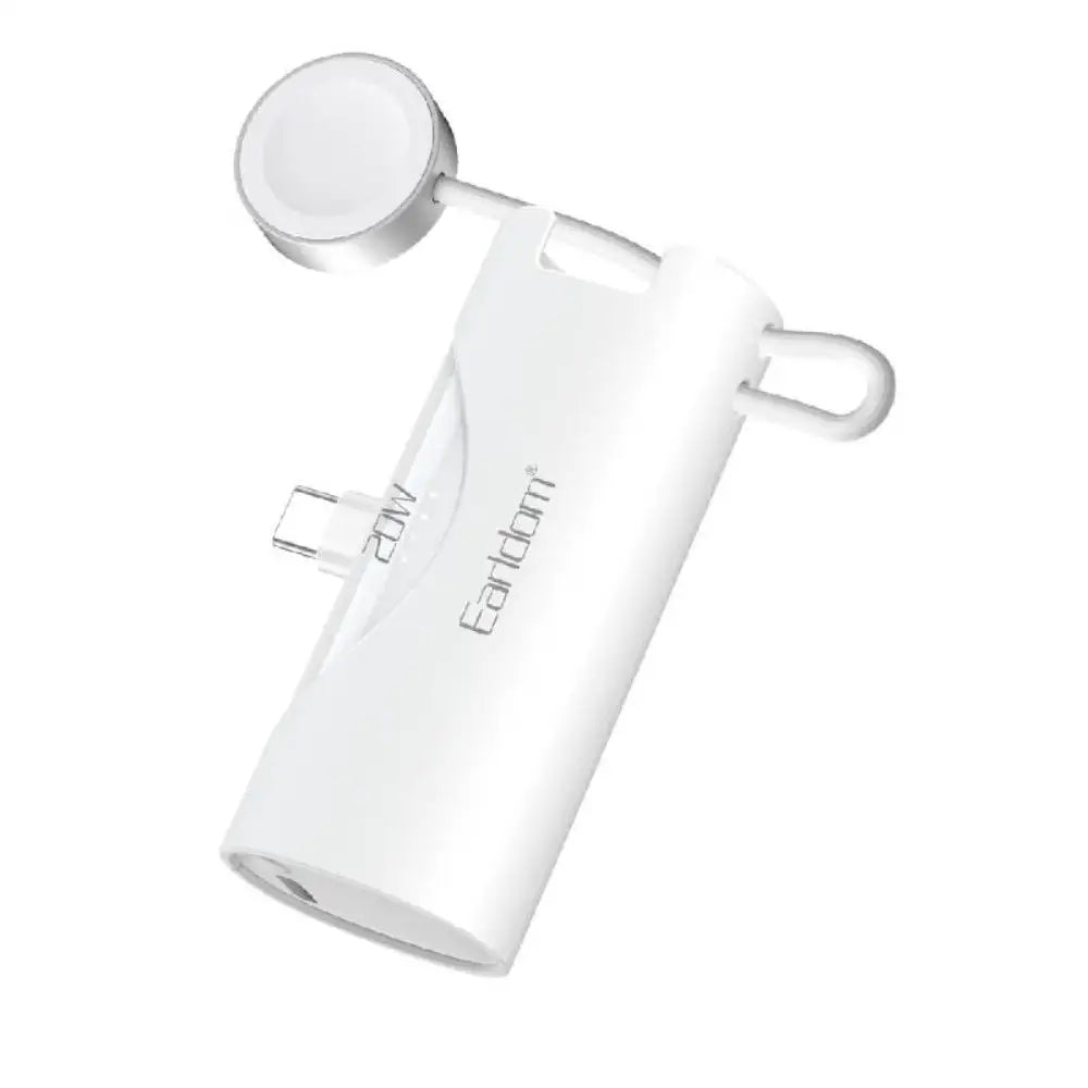 Earldom PD46 Mini PowerBank with Charging Cable - 5000mAh / 20W / White Accessories > Power Bank