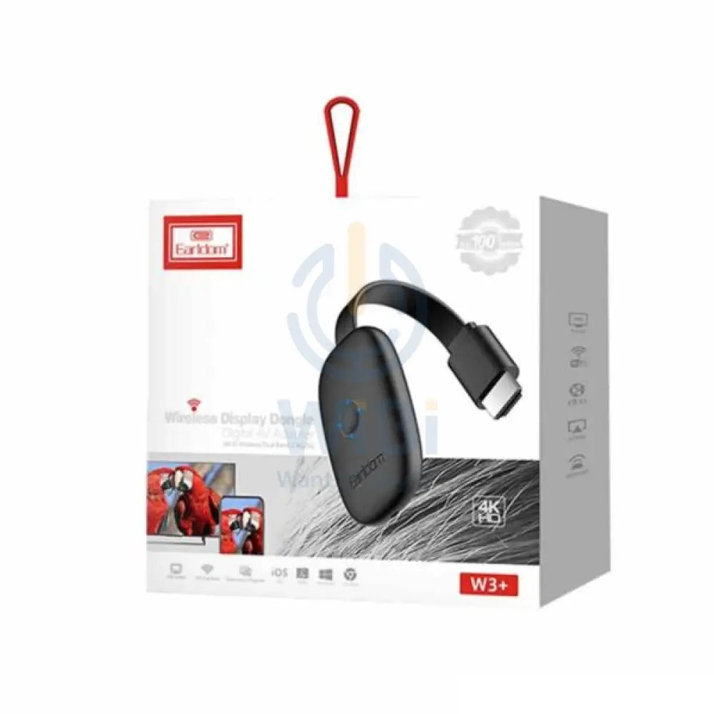 Earldom W3 + Wireless Display Dongle 4k – Black Accessories > Docking Station
