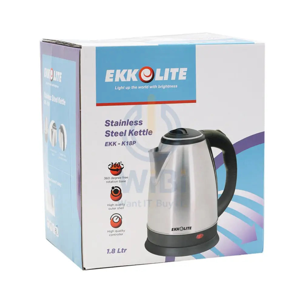 Ekkolite EKK-K18P Electric Kettle - 1500 Watts / 1.8 L Accessories > Smart Devices