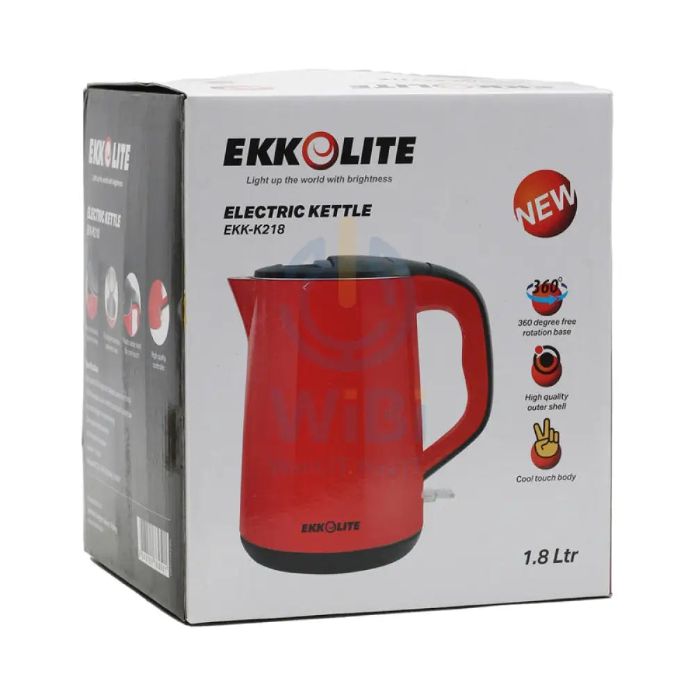 Ekkolite EKK-K218 Electric Kettle - 1500 Watts / 1.8 L Accessories > Smart Devices