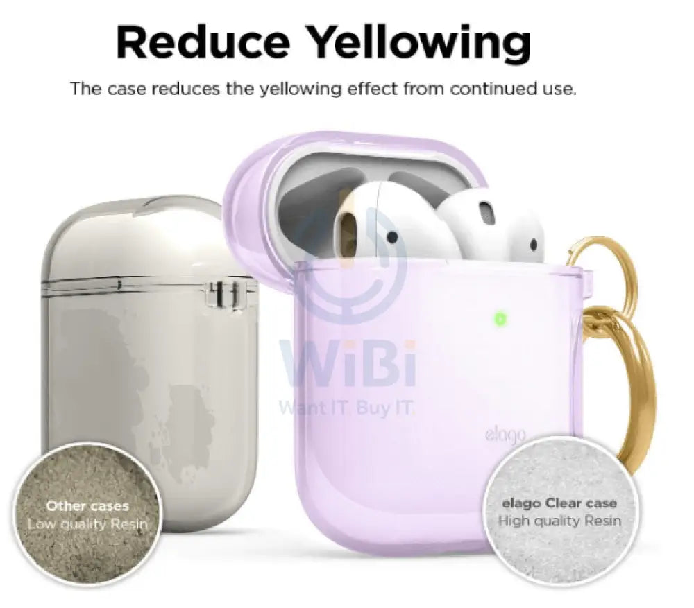 Elago AirPods 1 & 2 Clear Case - Lavender Accessories > Mobiles & Tablets > Mobiles