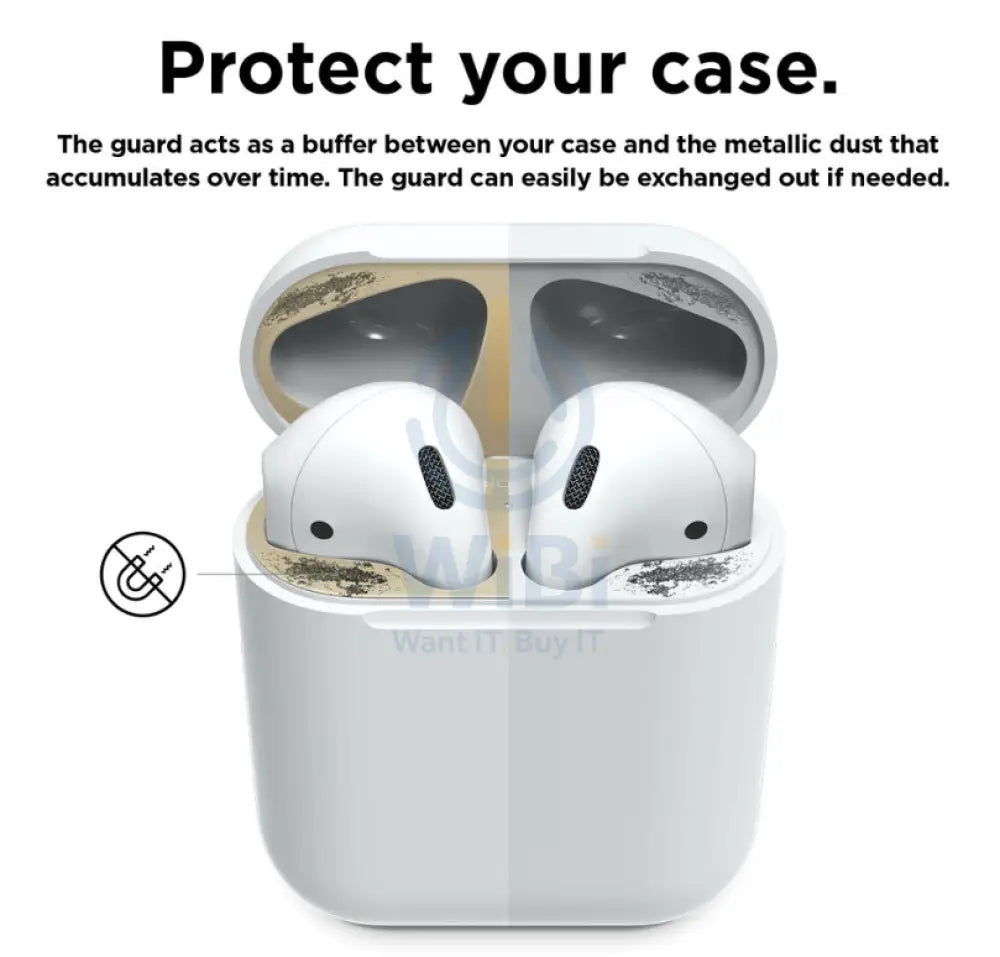 إلاجو ايربودز 1 و 2 حارس الغبار - 2 مجموعة - مات ذهبي اكسسوارات > هواتف و تابلت > هواتف