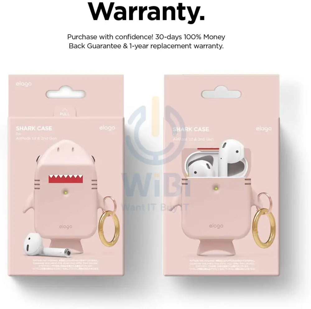 Elago AirPods 1 & 2 Shark Case - Sand Pink Accessories > Mobiles & Tablets > Mobiles