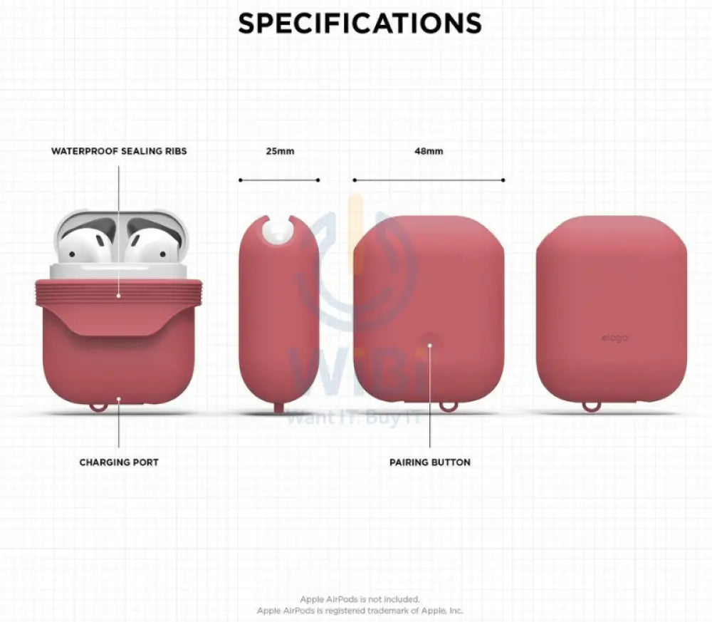 إلاجو ايربودز مقاوم للماء حافظة Italian زهري اكسسوارات هواتف تابلت هواتف