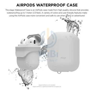 Elago AirPods 1 & 2 WaterProof Case - White Accessories > Mobiles & Tablets > Mobiles