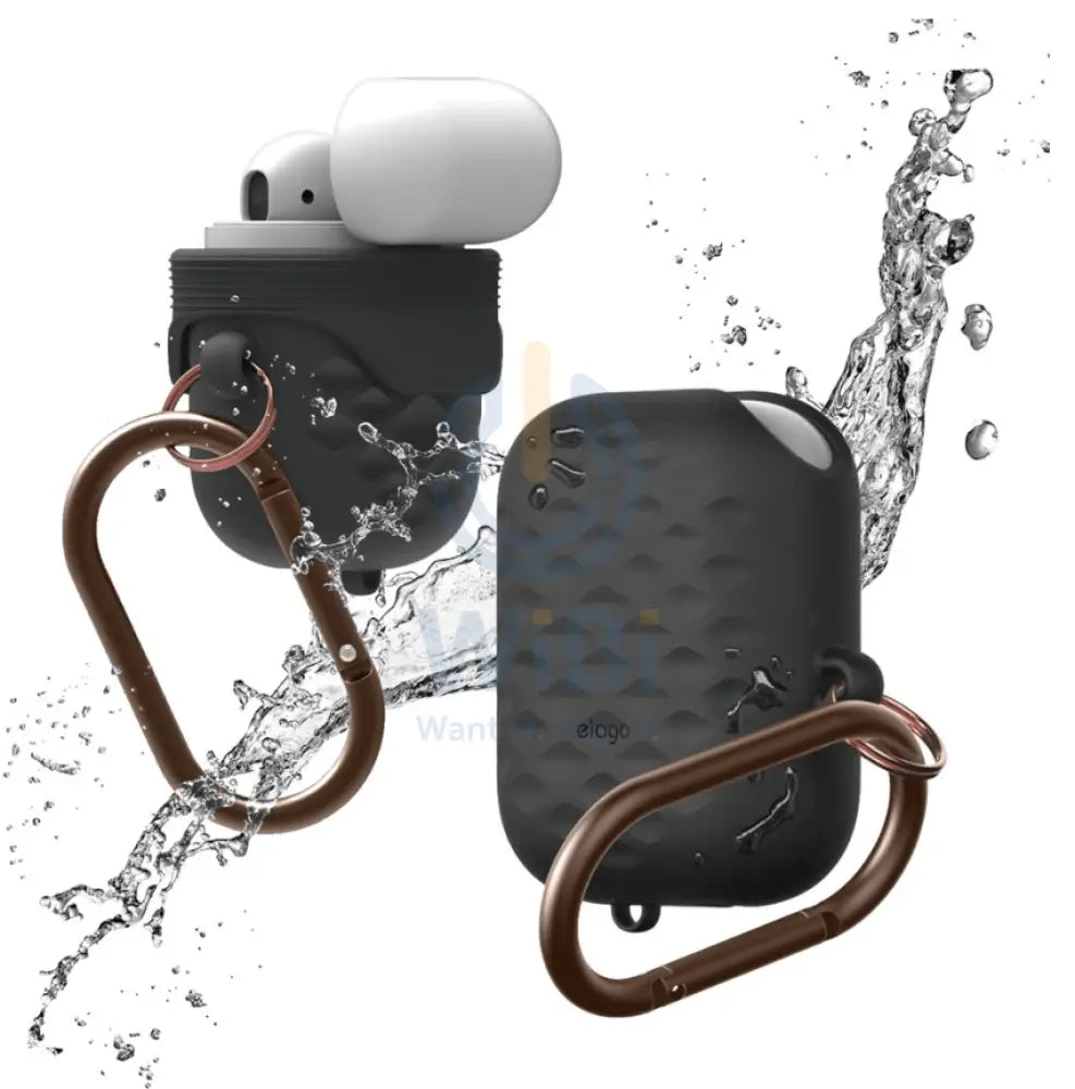 Elago AirPods 1 & 2 Waterproof Hang Active Case - Black Accessories > Mobiles & Tablets > Mobiles