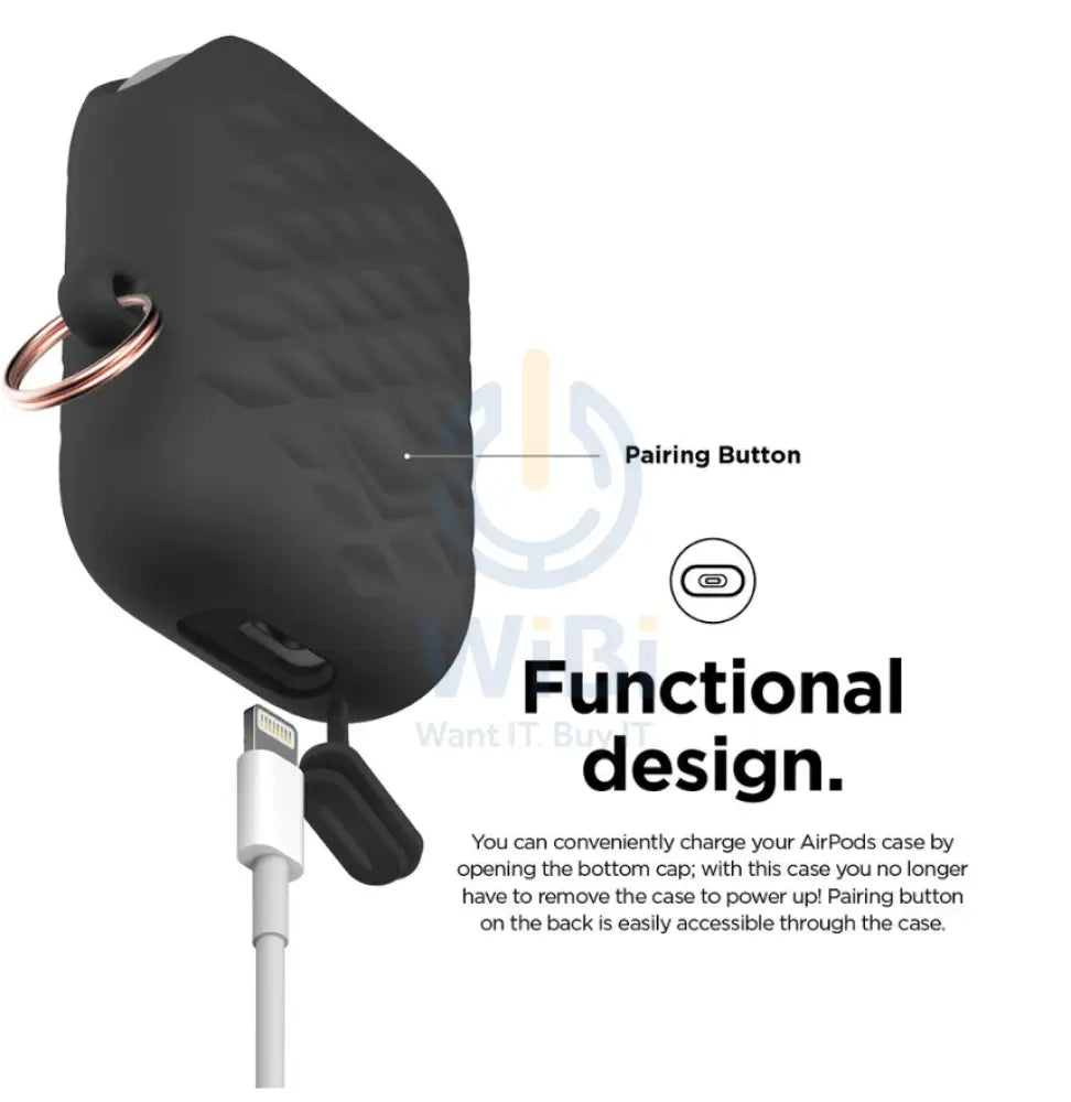 Elago AirPods 1 & 2 Waterproof Hang Active Case - Black Accessories > Mobiles & Tablets > Mobiles