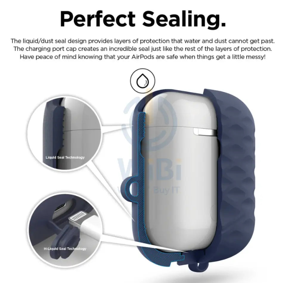 Elago AirPods 1 & 2 Waterproof Hang Active Case - Jean Indigo Accessories > Mobiles & Tablets > Mobiles