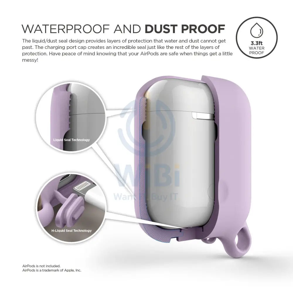 Elago AirPods 1 & 2 Waterproof Hang Case - Lavender Accessories > Mobiles & Tablets > Mobiles