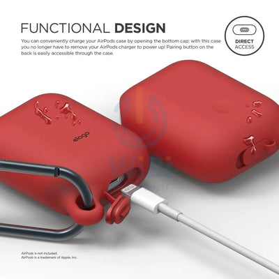 Elago AirPods 1 & 2 Waterproof Hang Case - Red Accessories > Mobiles & Tablets > Mobiles