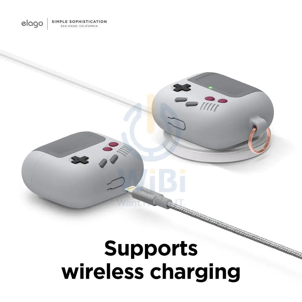 Elago AirPods 3 AW5 Hang Case (GameBoy) - Light Gray Accessories > Mobiles & Tablets