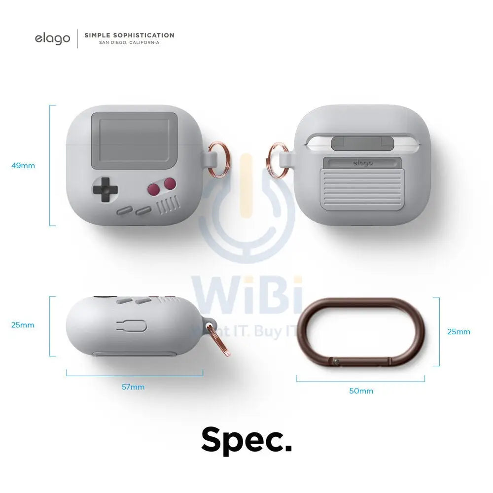 Elago AirPods 3 AW5 Hang Case (GameBoy) - Light Gray Accessories > Mobiles & Tablets